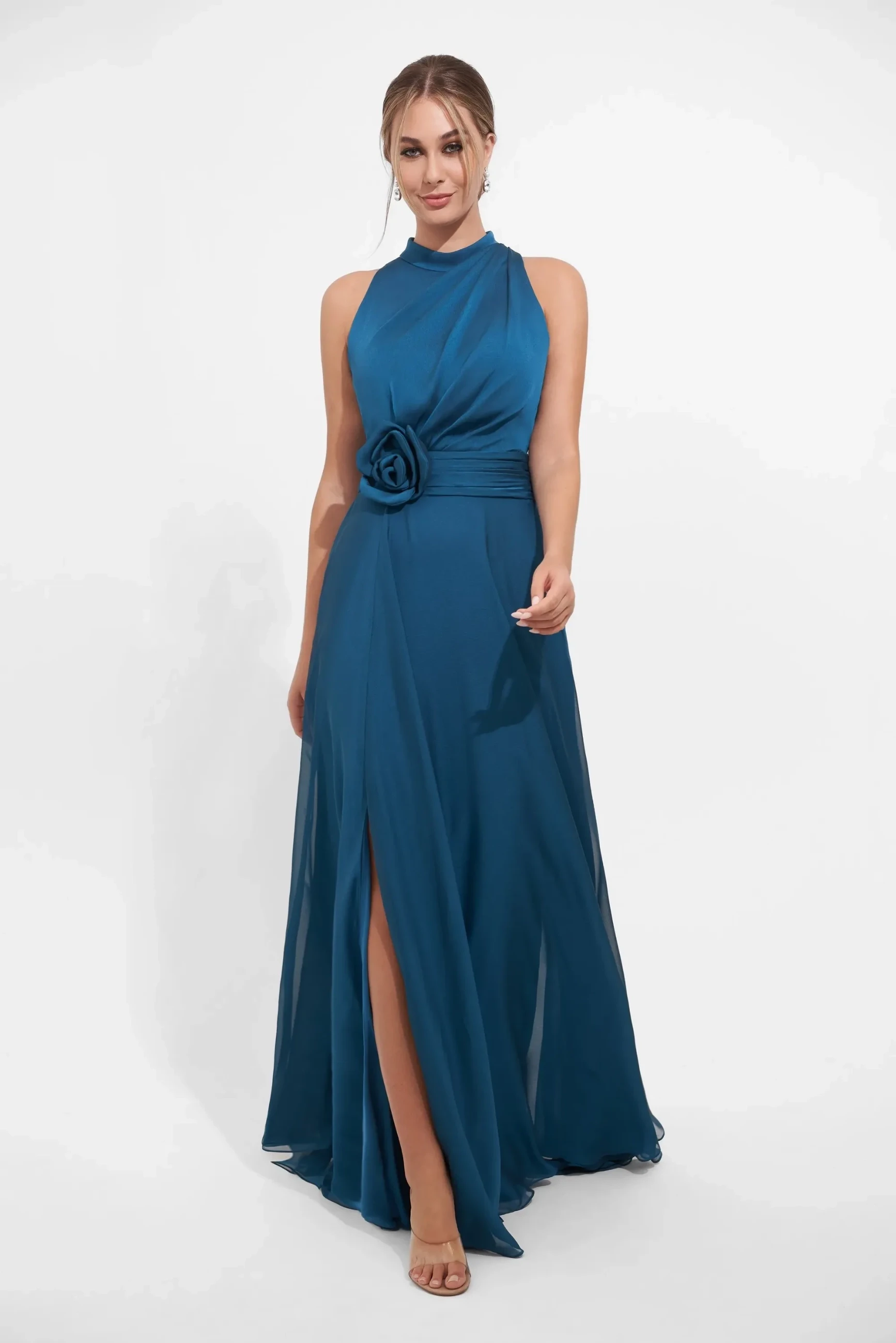 Model wearing a Long Sleeves gown